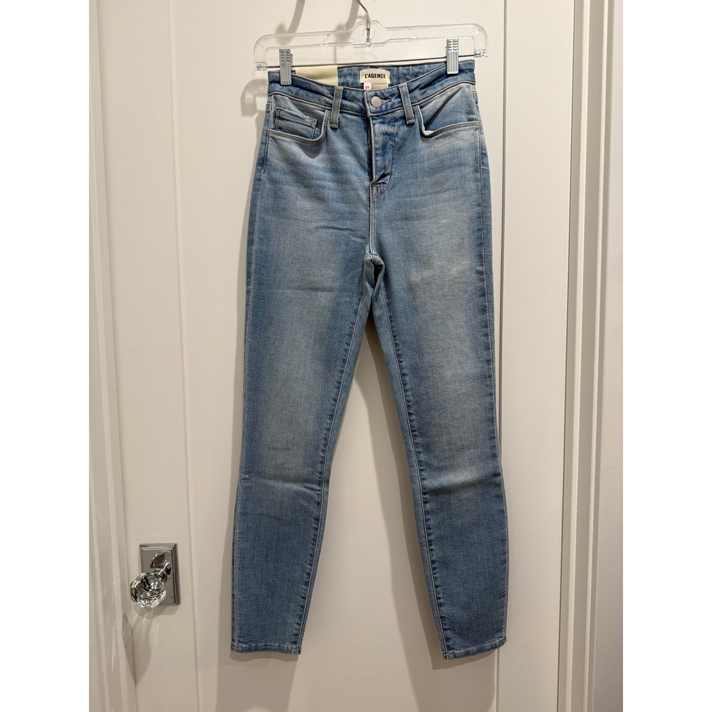 L'AGENCE Margot High Rise Skinny Jeans | Light Wash Denim | Size 25 - Picture 2 of 5